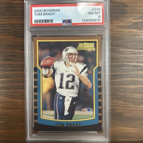 2000 Bowman #236 Tom Brady New England Patriots RC Rookie PSA 8 NM-MT