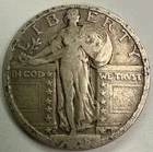 1918 S Standing Liberty Quarter, VF