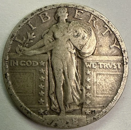 1918 S Standing Liberty Quarter, VF