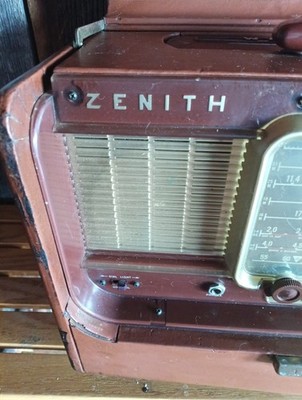 50s Zenith Trans-Oceanic Model B600L 1959-62 Brown Leather Powers