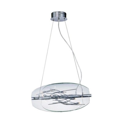 Lite Source LS-19740C/CLR Galeno 8 Light 20 inch Chrome Chandelier Ceiling Light