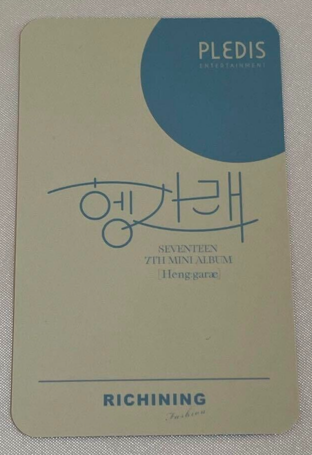 SEVENTEEN DK Heng:garae Taiwan Richining fansign Photocard Photo