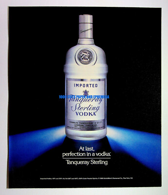 Tanqueray Sterling Vodka 1990 Trade Print Magazine Ad Alcohol Poster ADVERT
