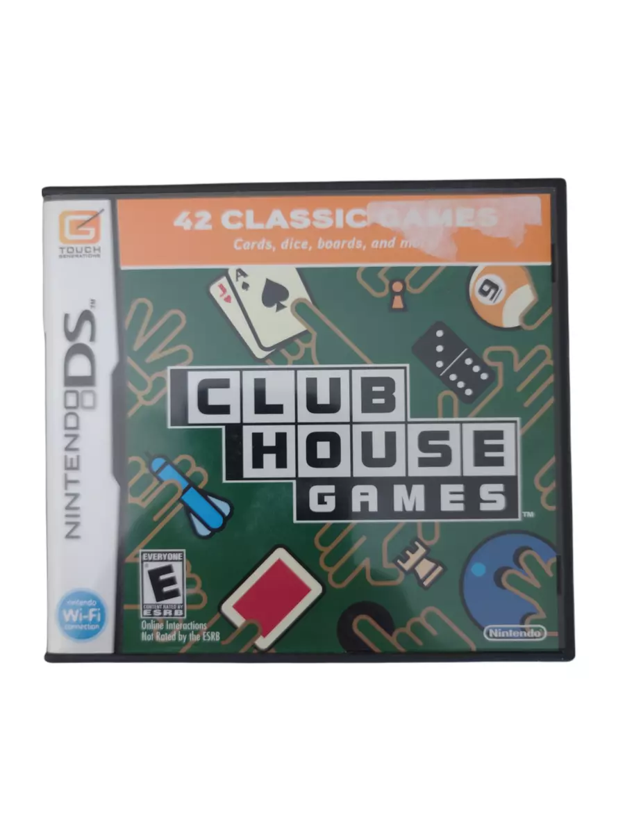 Nintendo DS Clubhouse Games~42 Classic Games Cards, Dice, Boards