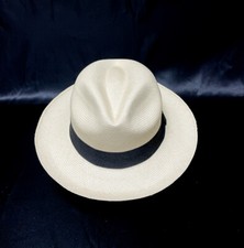 Original Panama Hat Ecuador MEN - WOMAN "FEDORA" Size 60 m. Brim 6.cm 23 Weaves