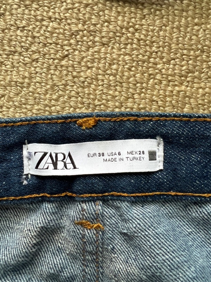 Zara Denim Wide Leg Jeans eu size 38 eBay