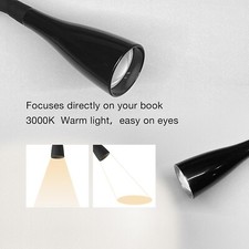 Clip-On Reading Book Light Flexible Extra Long Headboard Lamp LED Reading Light