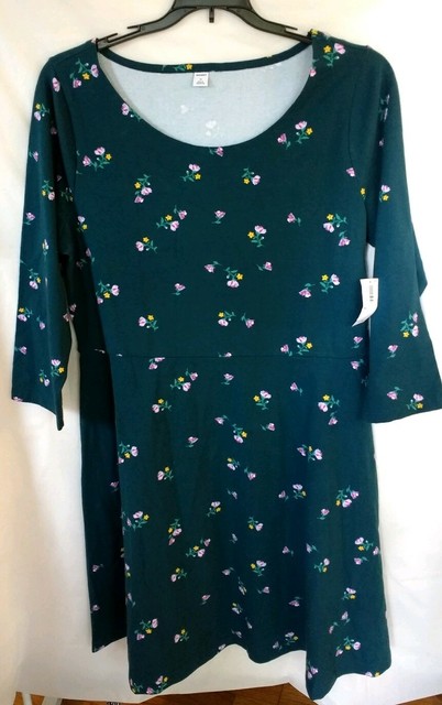 old navy green velvet dress