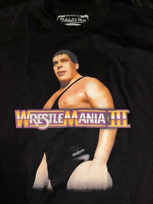 Mitchell Ness Andre The Giant Wrestlemania III T-Shirt Size