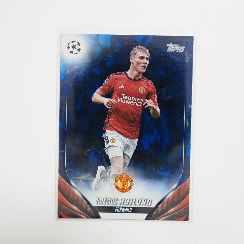 2024 Topps UCC Rasmus Hojlund Man United 20/125 Blue Inferno Card