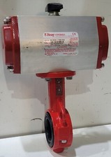 Bray 2" Wafer Butterfly Valve w/Double Acting Pneumatic Actuator