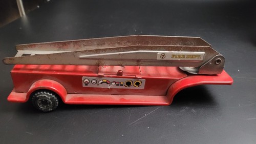 Jouet ancien échelle aérienne métal Tonka Fire Truck Engine Co 23 1981 rouge en vrac - Photo 11/12
