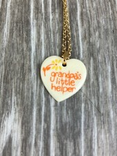 Grandpa  s Little Helper Heart Necklace