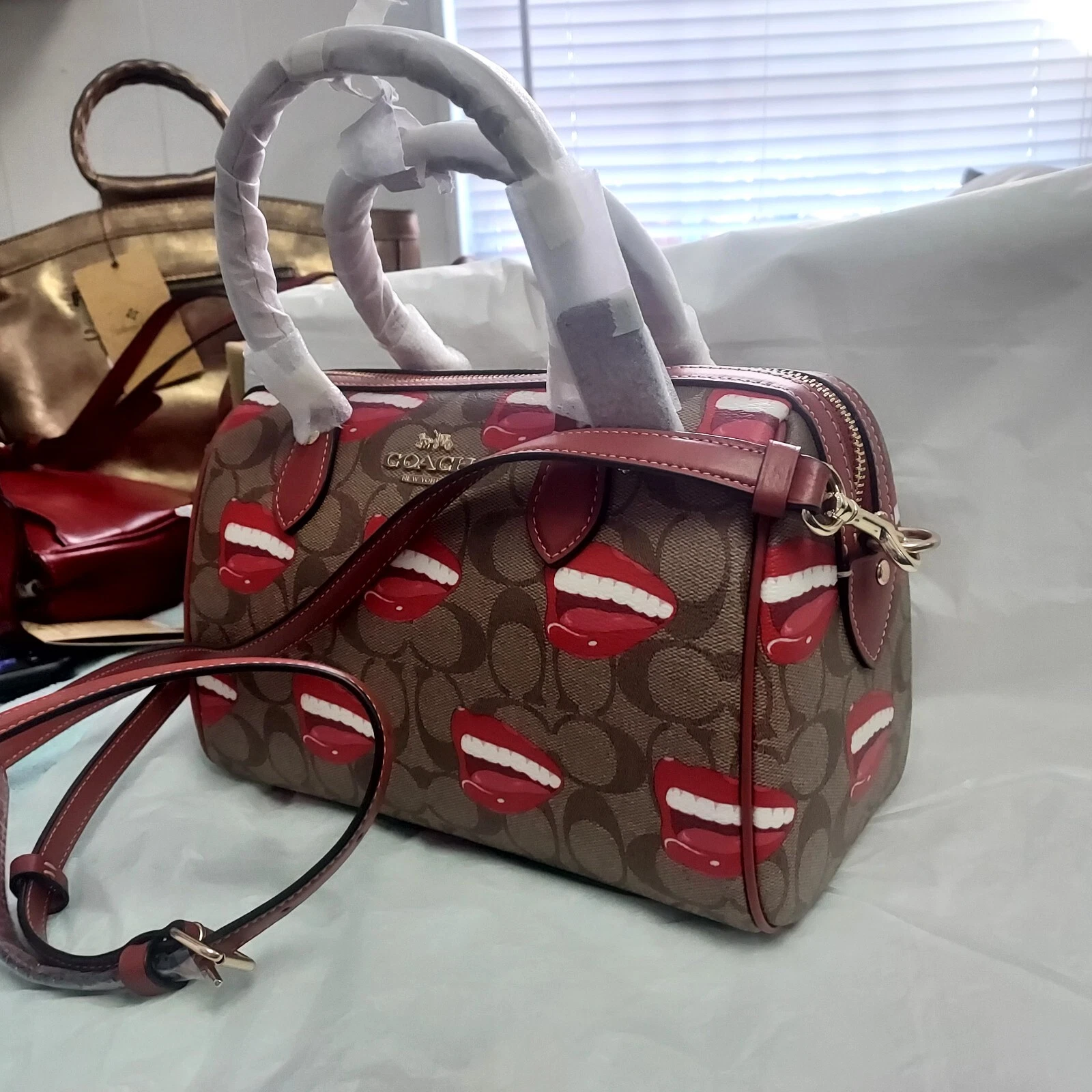 Borsa Coach X Tom Wesselmann Rowan in tela e pelle firmata nuova