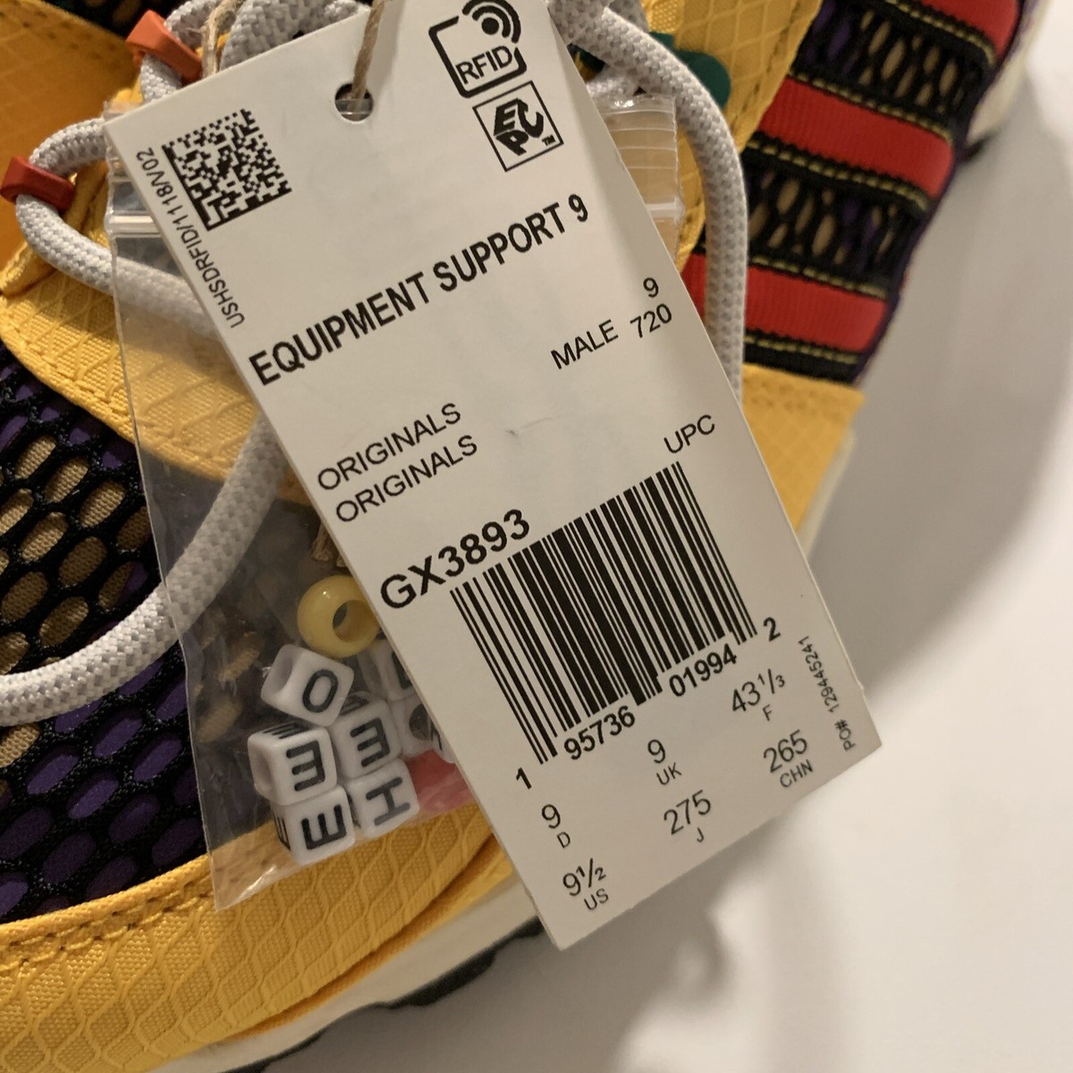 Adidas x Sean Wotherspoon EQT Support 93 Bold Gold/ Purple GX3893