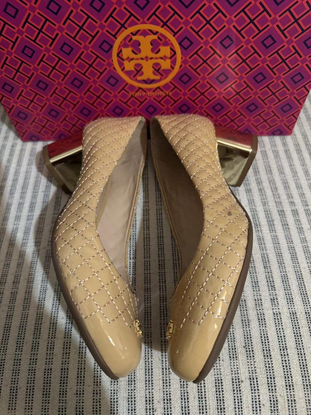TORY BURCH Kent pompa rovere chiaro taglia 5 5 US
