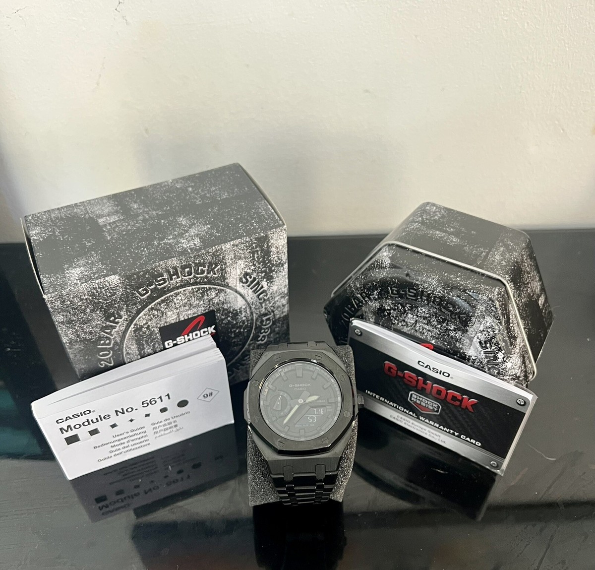 New Casioak Casio G-SHOCK GA-2100 All Black Steel Royal Oak