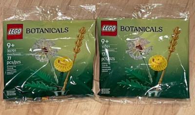 TWO (2) LEGO Botanicals 30701 Field Flowers Yellow Dandelions Weeds NEW