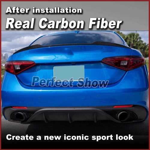 Carbon Spoiler Für Alfa Romeo Giulia 2015 Heckspoiler Abrisskante Lippe Flügel - Bild 6 von 13