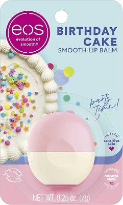 EOS Birthday Cake Smooth Lip Balm + Shea Butter 7g Full Size