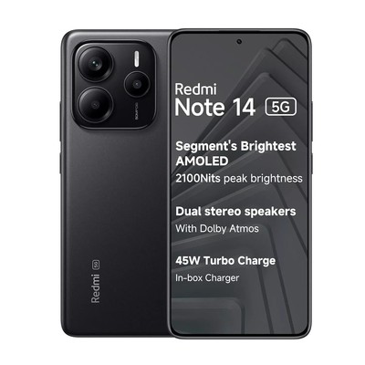 REDMI Note 14 5G (Black 128 GB 6GB RAM)6.67'' Dimensity 7025 Ultra Global Version
