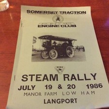 Souvenir Programme Somerset Traction Engine Club Steam Rally Langport 1986