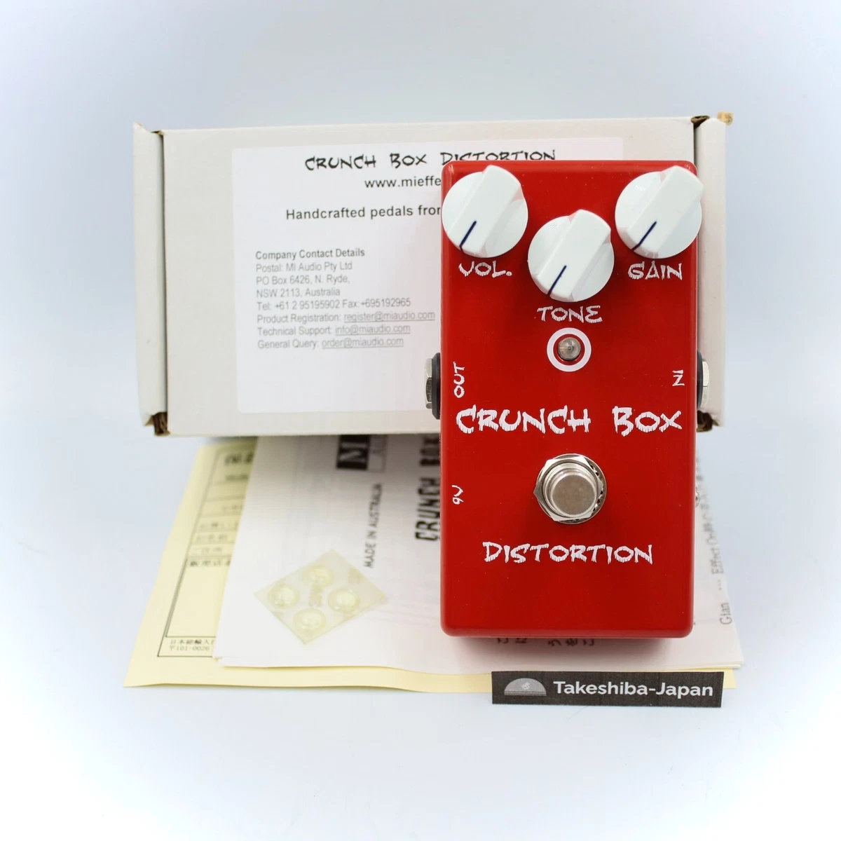 MI Effects MI Audio Crunch Box Distortion V3 Adapter Use Only With Original Box