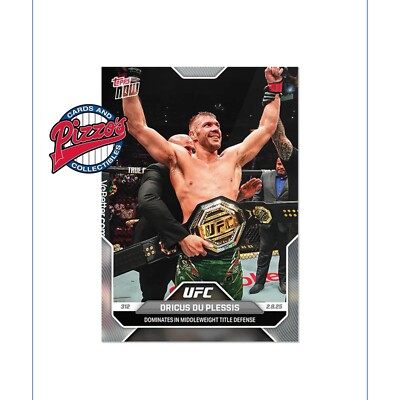 Dricus Du Plessis Middleweight Champion 2025 UFC Topps NOW - Card