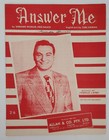 Answer Me by Sigman, Piano Sheet Music 1953 Frankie Laine