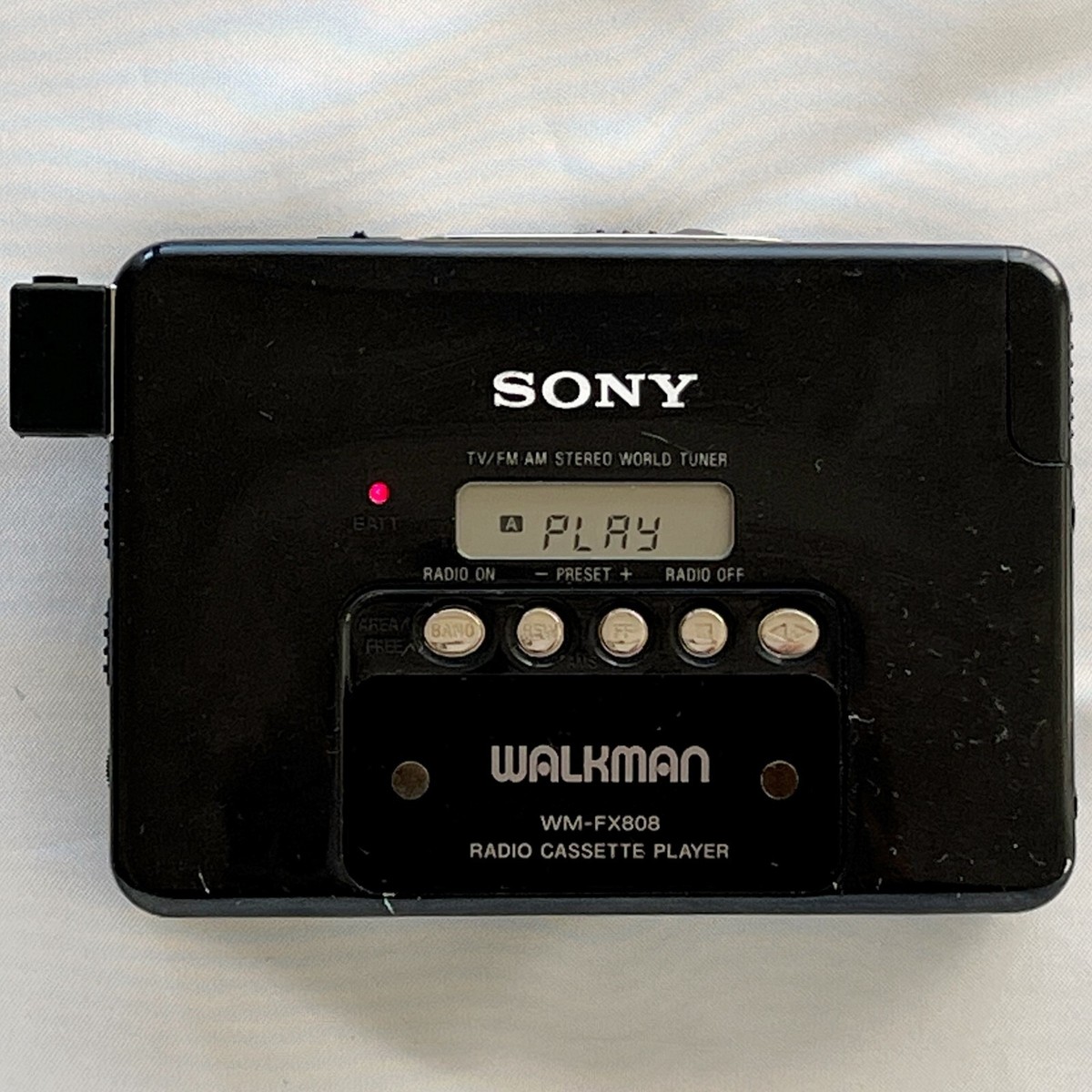 SONY WM-FX808 1993 As is Walkman W/Plug adapter Cassette Player