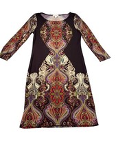 Boston Proper Womens Dress Size S Brown Paisley Boho