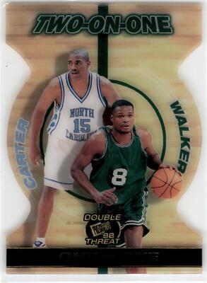 1998 Press Pass Double Threat #TO11 Vince Carter / Antoine Walker Two-On-One