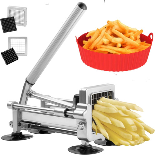 French Fry Cutter for Potatoes Aluminum Stainless Steel Potato Cutter with 1/4-