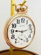 1916 Illinois A. Lincoln 16s 21J Railroad Grade Pocket Watch-Runs