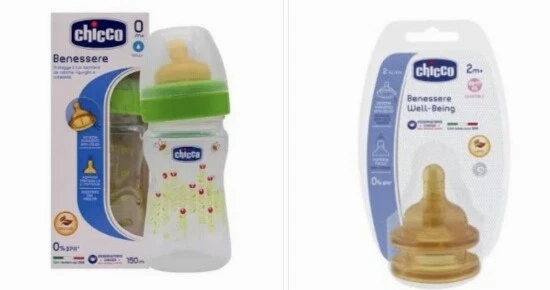 Biberon e Tettarelle 0+ , 2+ , 4+ CHICCO BENESSERE FLUSSO REGOLABILE