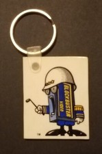 Vintage 1990's Blockbuster Video Mascot Rubber Keychain Promo VHS
