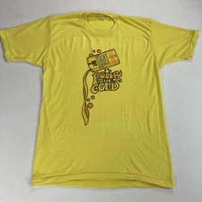 Vintage 70s Olympia Beer Single Stitch T-Shirt Men’s L Mayo Spruce Tag USA Made