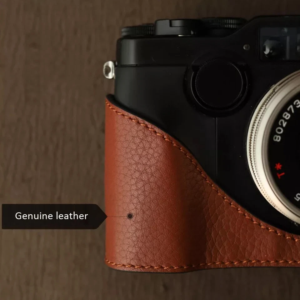 Leather Retro Half Case w/shoulder belt for Contax G1/G2 Camera Protective Cover - Image 4 of 4