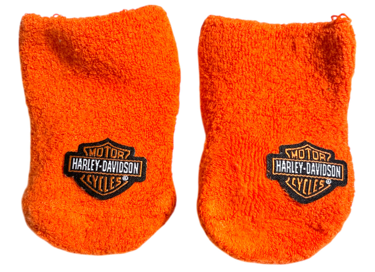 Harley Davidson Logo Orange Baby Infant Socks Unisex Booties