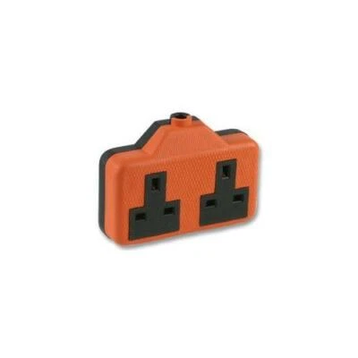 PRO ELEC 0139-OR Verlängerungssteckdose Gummi 2-fach 13A Orange - Bild 1 von 2