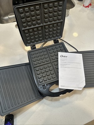 Oster 2 in 1 Grill with Interchangeable Grill & Waffle Plates ~ NEW Nonstick