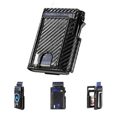 Wallet for Men Pop Up Card Holder ID Window RFID Slim Wallet with Money Clip ...