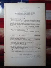1870 Pennsylvania Train Report MINE HILL & SCHUYLKILL HAVEN RAILROAD Locust Gap 
