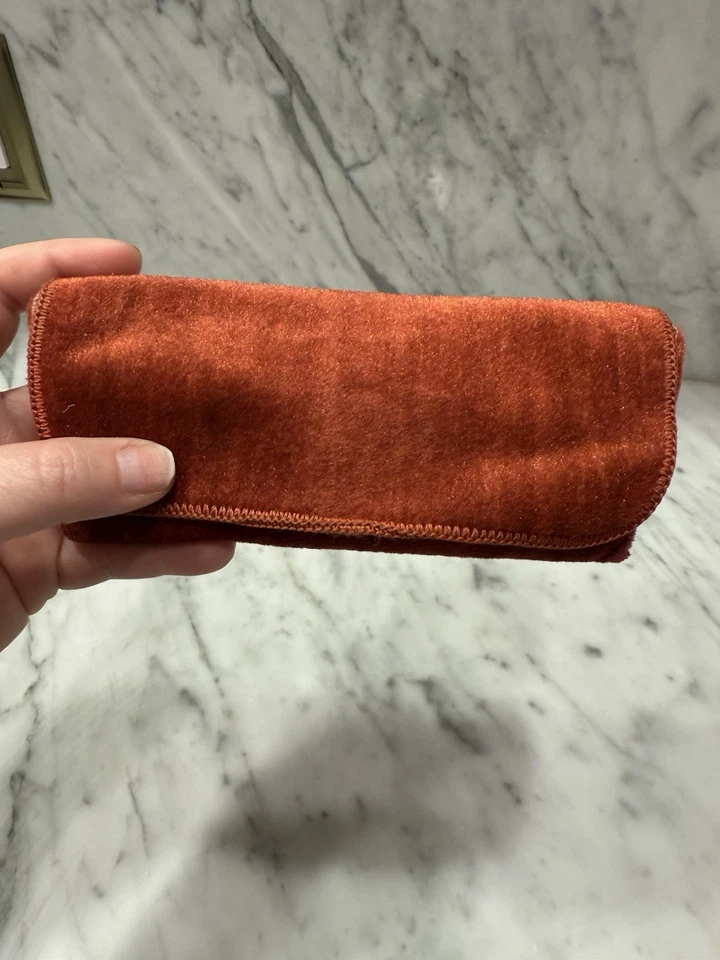 Estuche de gafas/gafas de sol de terciopelo oxidado vintage - tela de terciopelo suave, estilo retro Foto 2 de 4