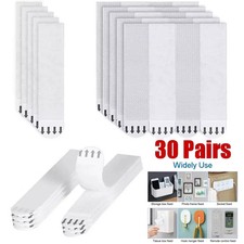 30x Removable Wall Tape Adhesive Picture Hanging Strips Double Sided Loop Hook