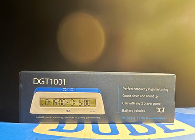 DGT DGT1001 Universal Game Timer Digital Chess Clock, Blue/White opened once!!