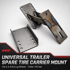 Universal Trailer Spare Tire Mount Fits All 4 5 6 8 Lug Stud Wheels Carrier Rv