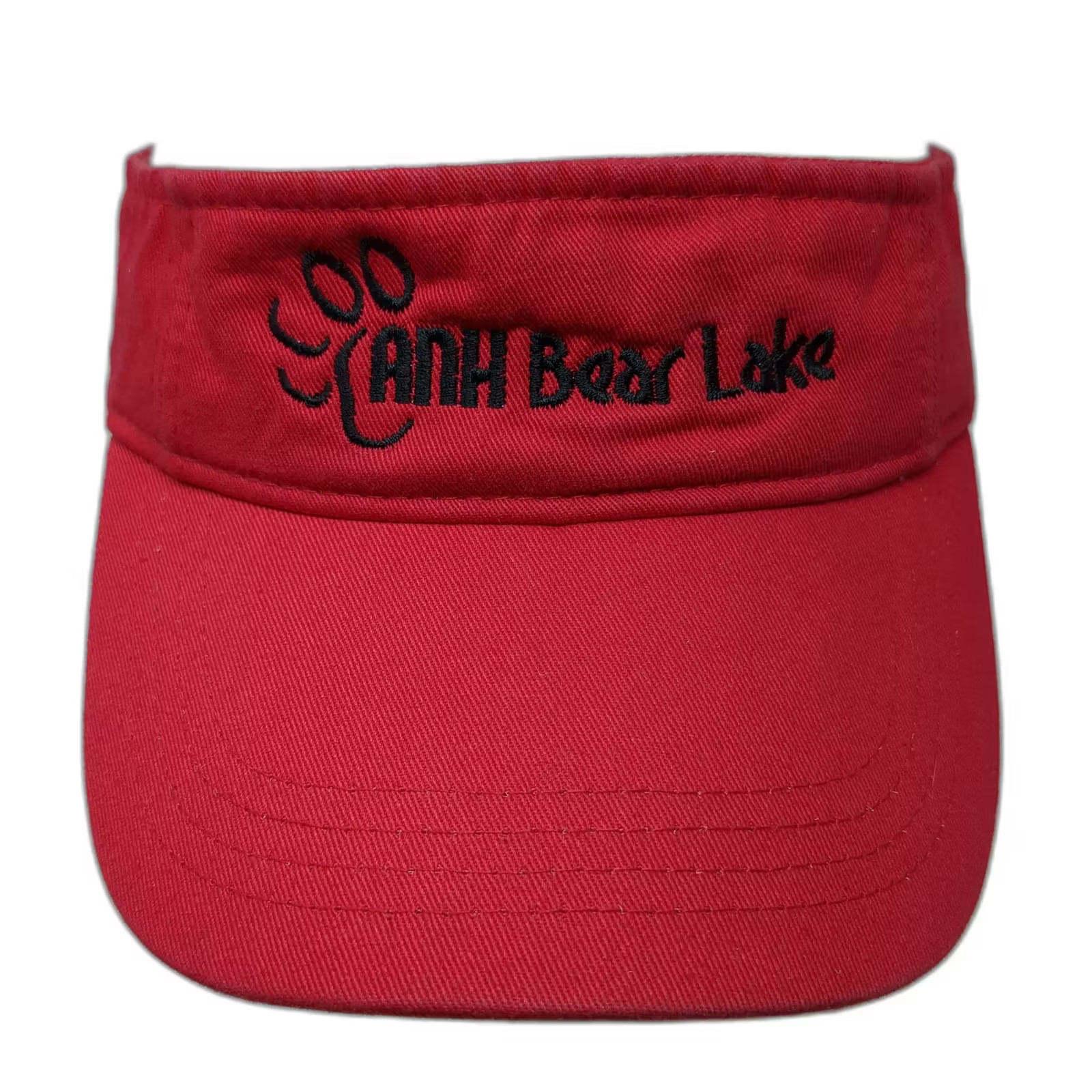 Red Black Visor One Size Strapback Adjustable Emb… - image 1