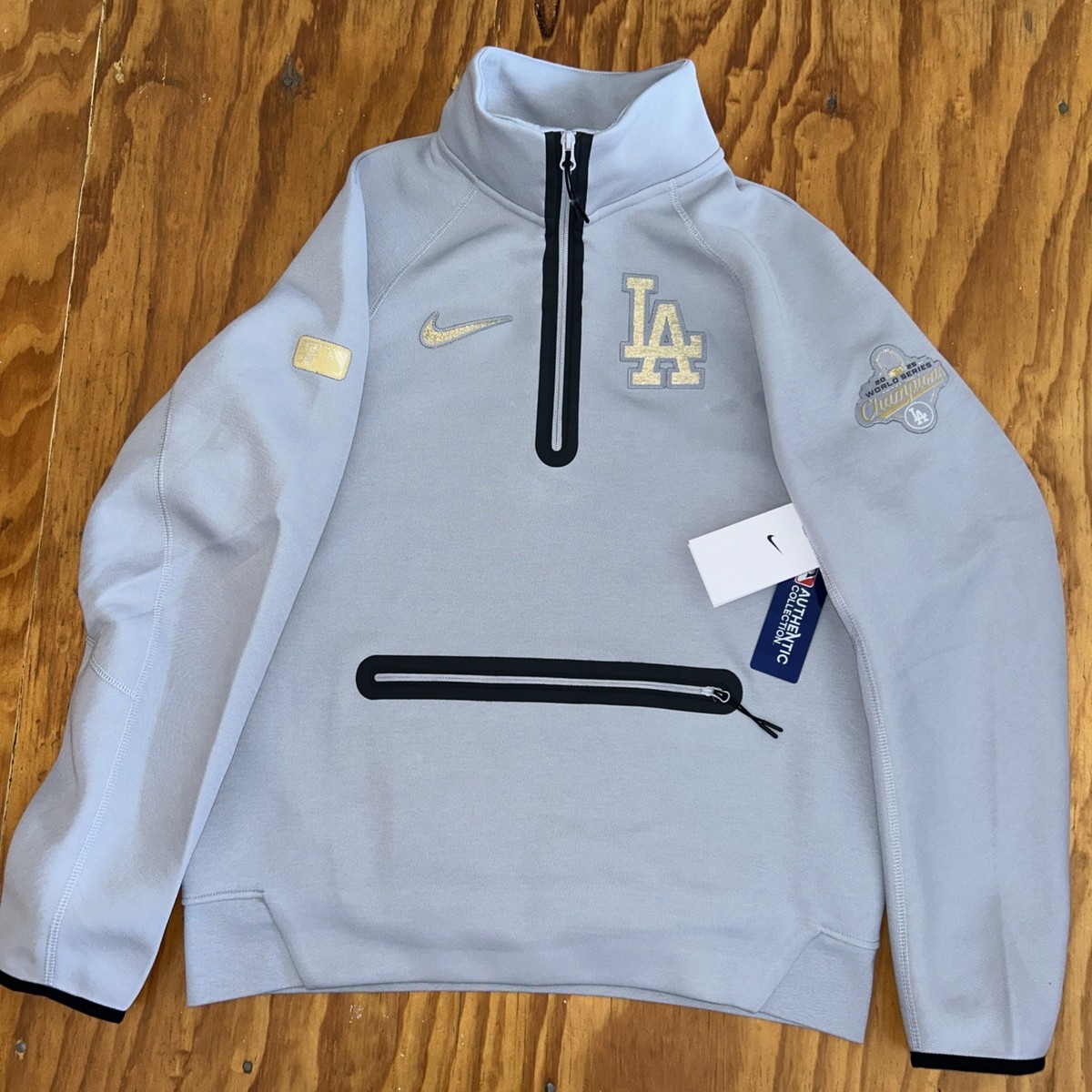 Los Angeles Dodgers Nike 2025 Gold Collection Tech Fleece Half-Zip