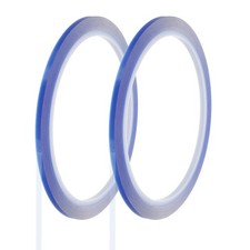 PET Heat Tape 3mm x 33m 108ft , 2 Rolls Blue High Temp Resistant Transfer Tape